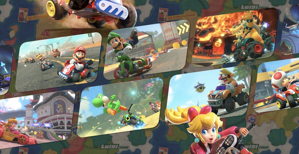 Gameplay screenshot showcasing the vibrant open world of Mario Kart World on Nintendo Switch 2